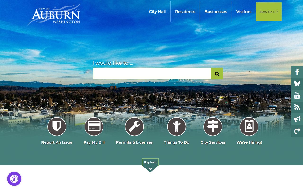 Auburn Washington city website for marriage license records