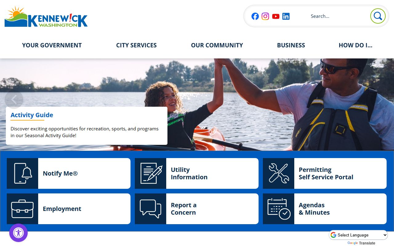 Kennewick Washington city website for marriage license records