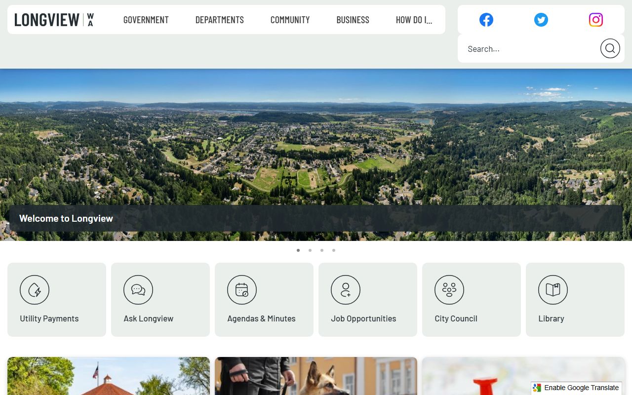 Longview Washington city website marriage license records