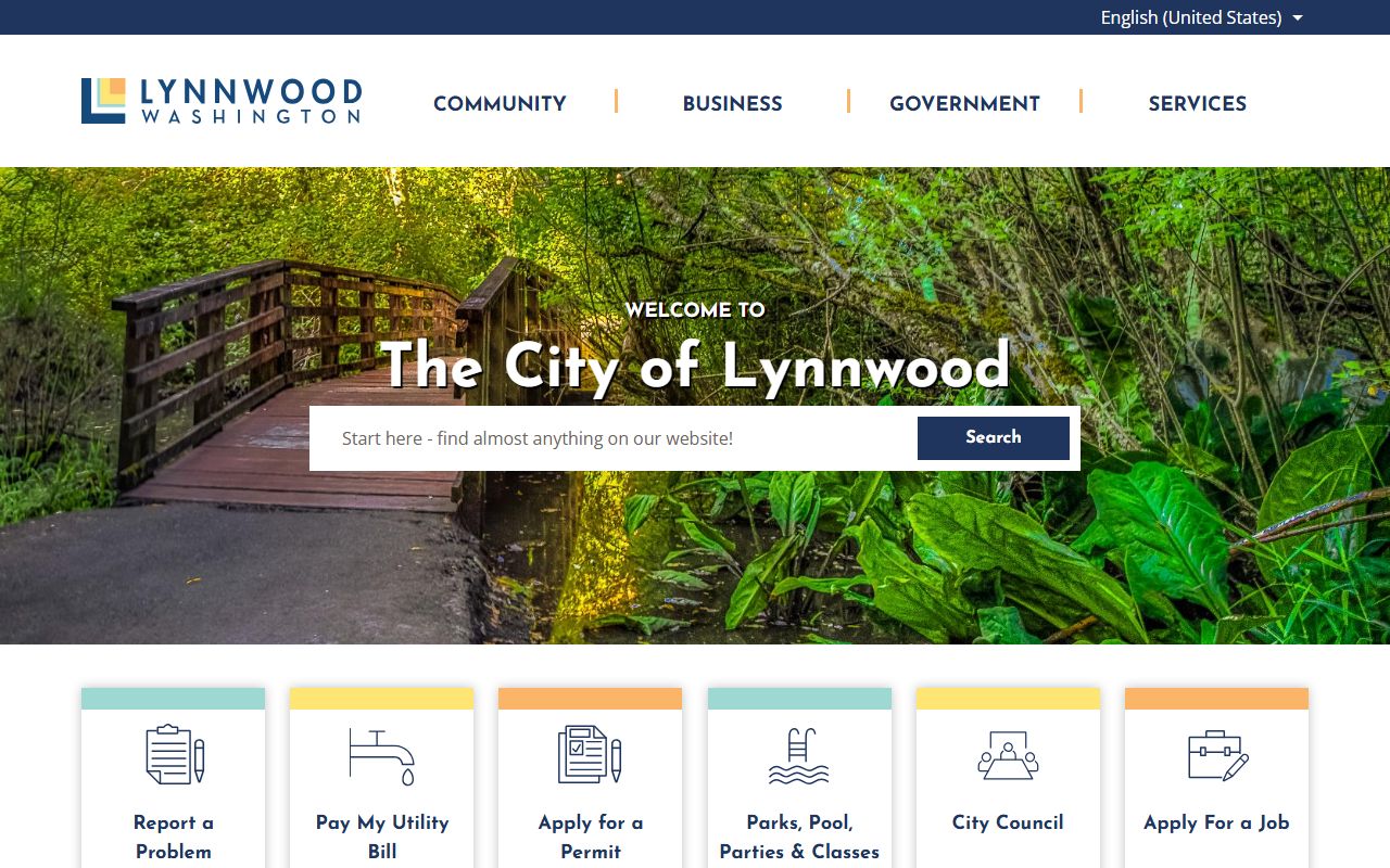 Lynnwood Washington city website for marriage license records