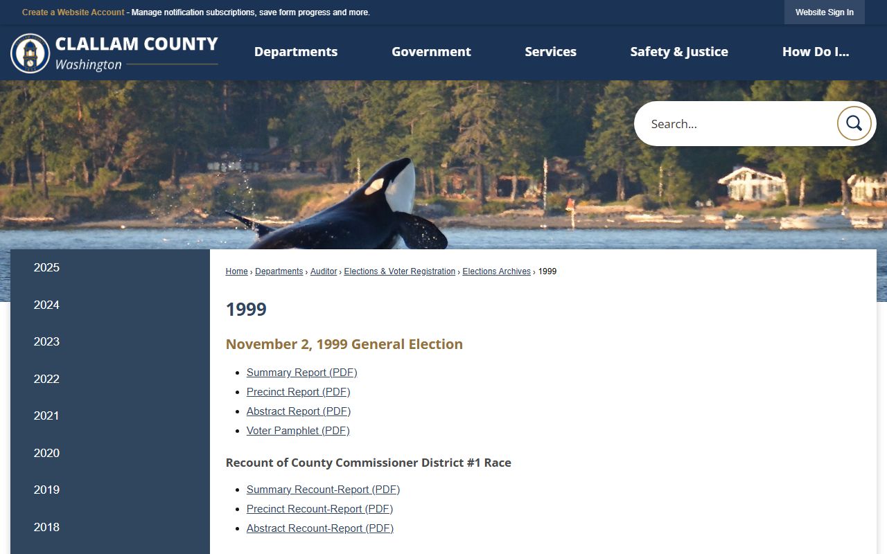 Clallam County Auditor's Office marriage license records in Port Angeles Washington