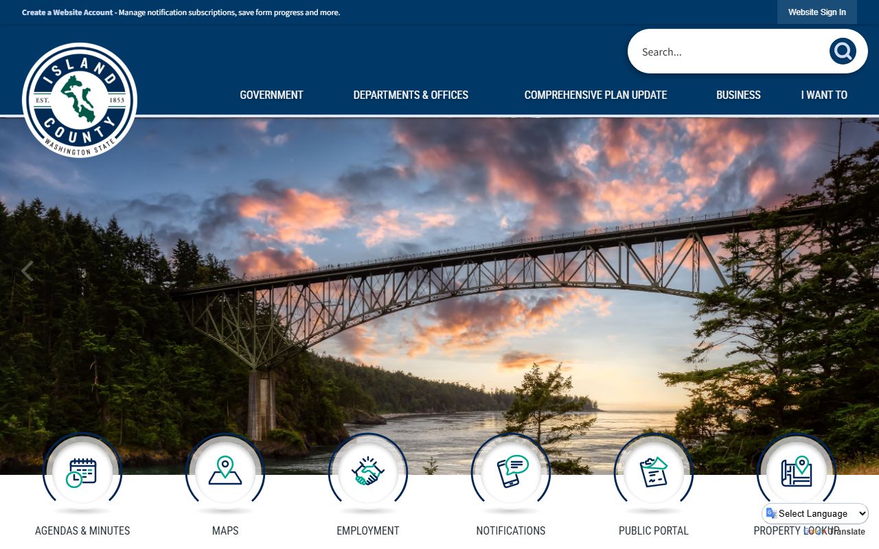 Island County Washington official website