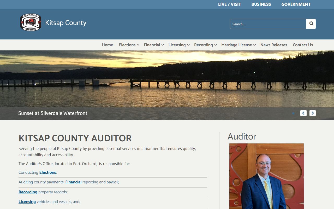 Kitsap County Auditor's Office marriage license records