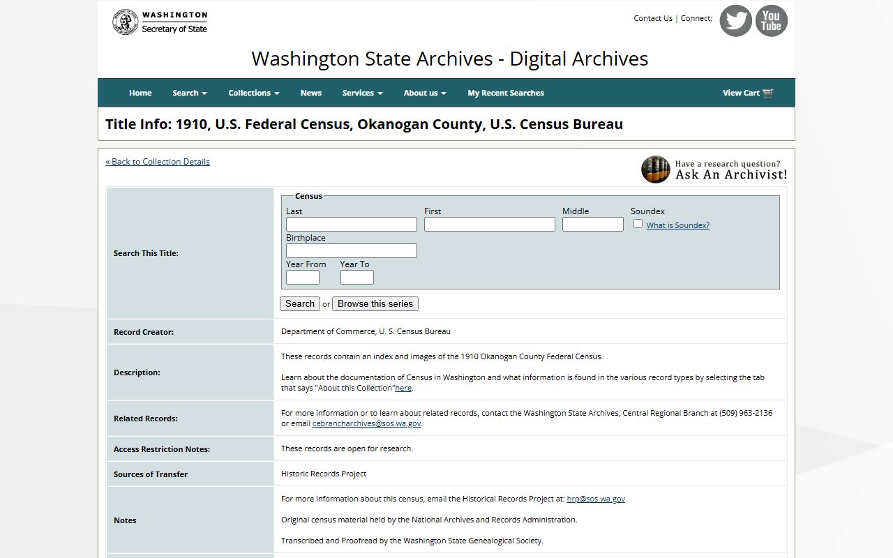 Washington State Digital Archives Klickitat County marriage records