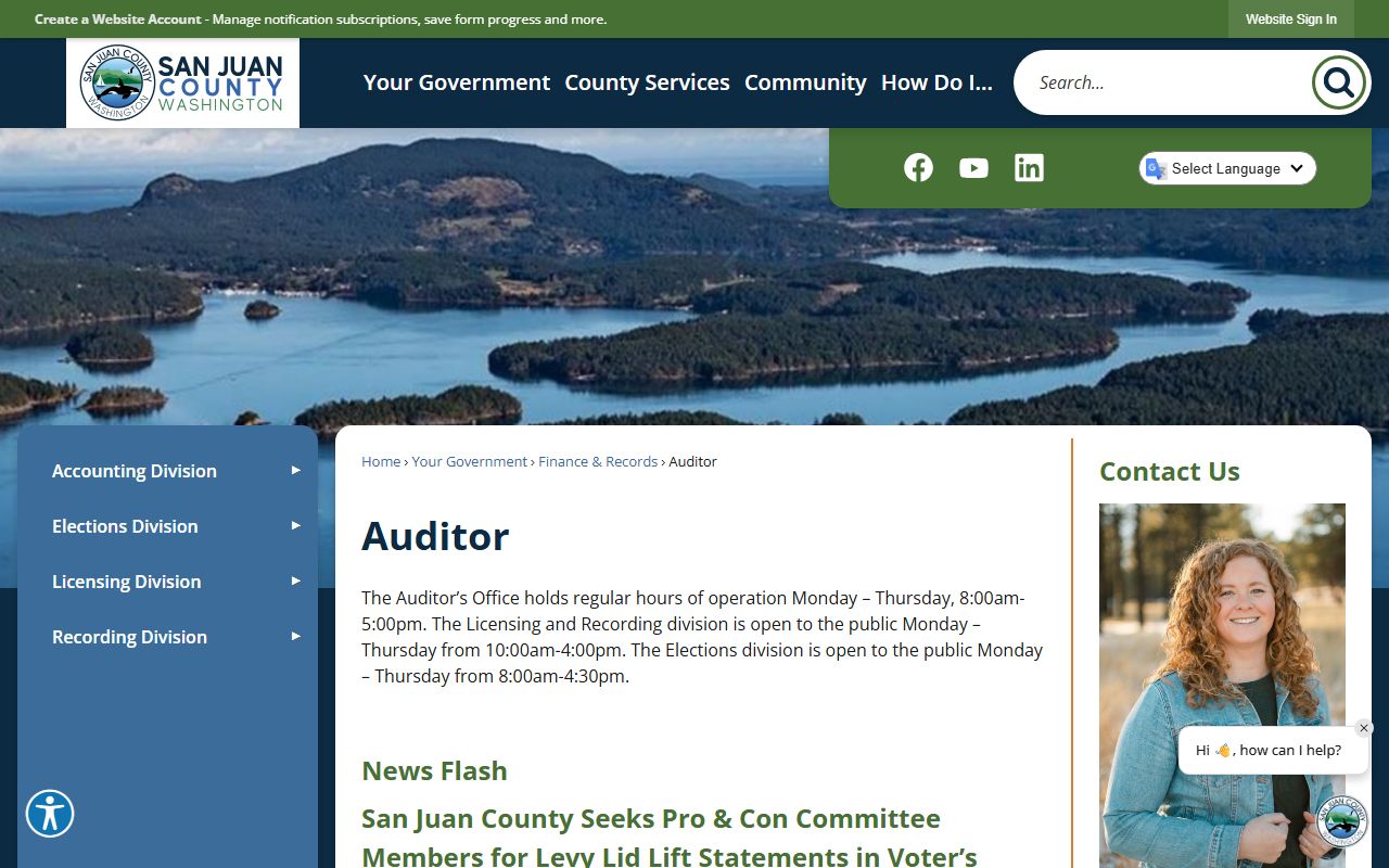 San Juan County Auditor marriage license records