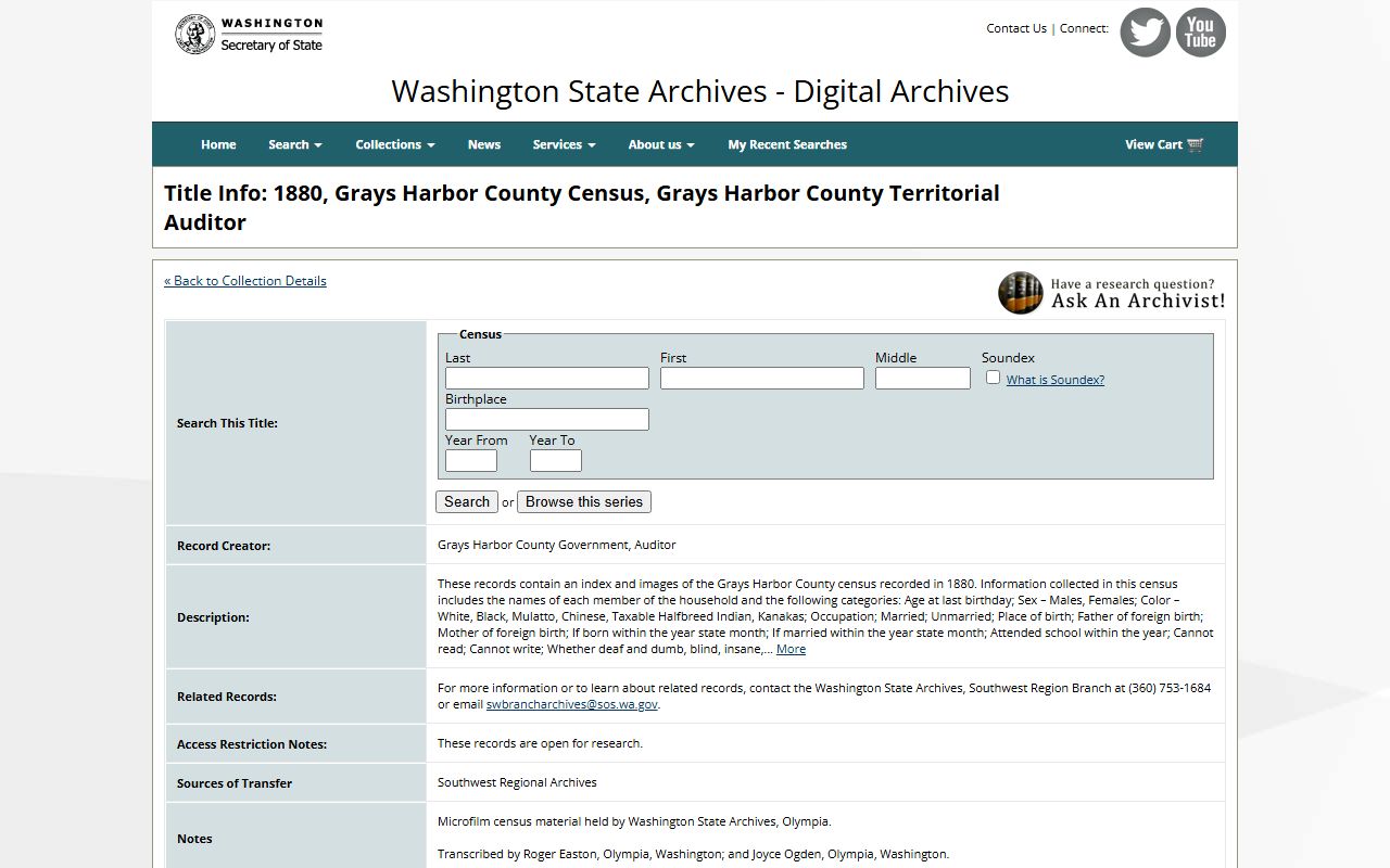Washington State Digital Archives Skagit County marriage records
