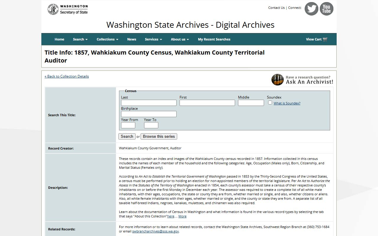 Spokane County Digital Archives marriage license records
