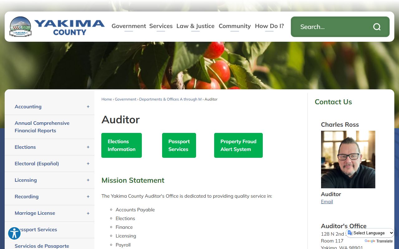 Yakima County Auditor marriage license records