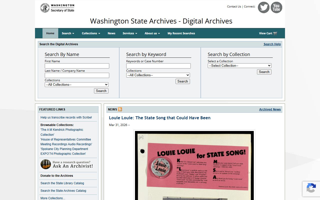 Washington State Digital Archives - Marriage License Records Search